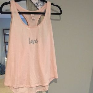 light pink love VS tank top